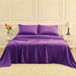 Casa si Gradina - Textile si covoare - Lenjerii de pat - Cearceafuri de pat - Cearceaf de pat Kotonia Home, 100% bumbac, ranforce color uni, 240x260 cm, mov - Infinity.ro
