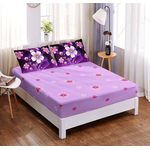 Casa si Gradina - Textile si covoare - Lenjerii de pat - Seturi de lenjerie - Lenjerie de pat 6 piese finet gros cu elastic, XXL - Model floral, YoYo, 30 - Infinity.ro
