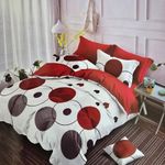 Casa si Gradina - Textile si covoare - Lenjerii de pat - Seturi de lenjerie - Lenjerie de pat 6 piese finet gros cu elastic, XXL - Model geometric, YoYo, 47 - Infinity.ro