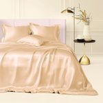 Casa si Gradina - Textile si covoare - Lenjerii de pat - Seturi de lenjerie - Lenjerie de pat Kotonia Home Hotel King Size, 100% bumbac, Damasc DeLux Saten, beige - Infinity.ro