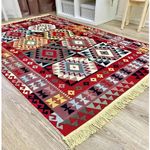 Casa si Gradina - Textile si covoare - Covoare - Covoare casa - Covor cu tesatura plata cu decor traditional - Kilim cu doua fete, 80x150 cm - 01 - Infinity.ro