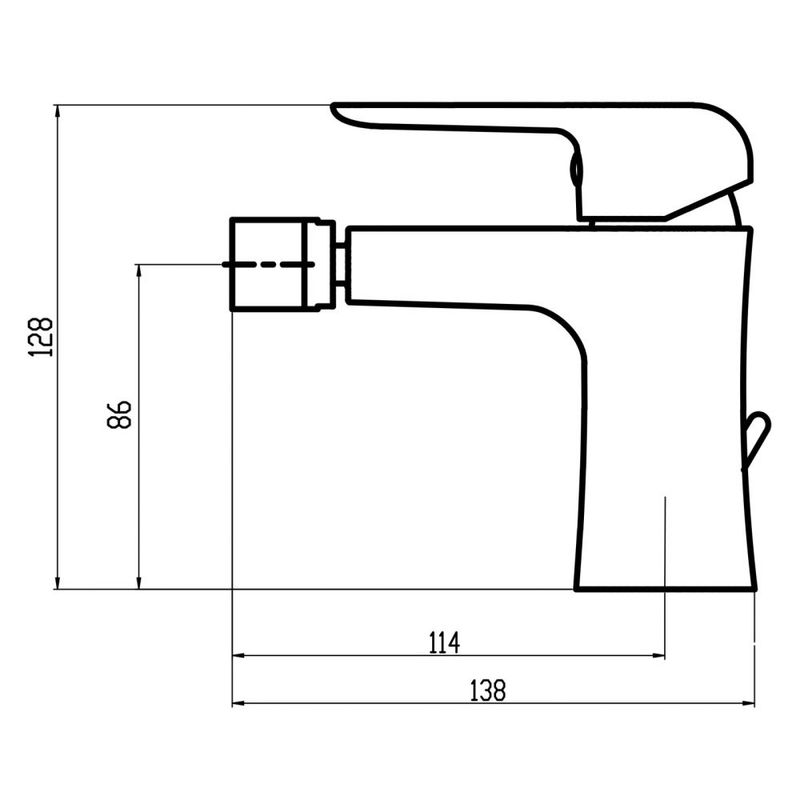 Casa si Gradina - Sanitare - Lavoar baie si accesorii - Baterii sanitare - Baterie bideu culoare negru cu ventil inclus Ferro Tina - Infinity.ro