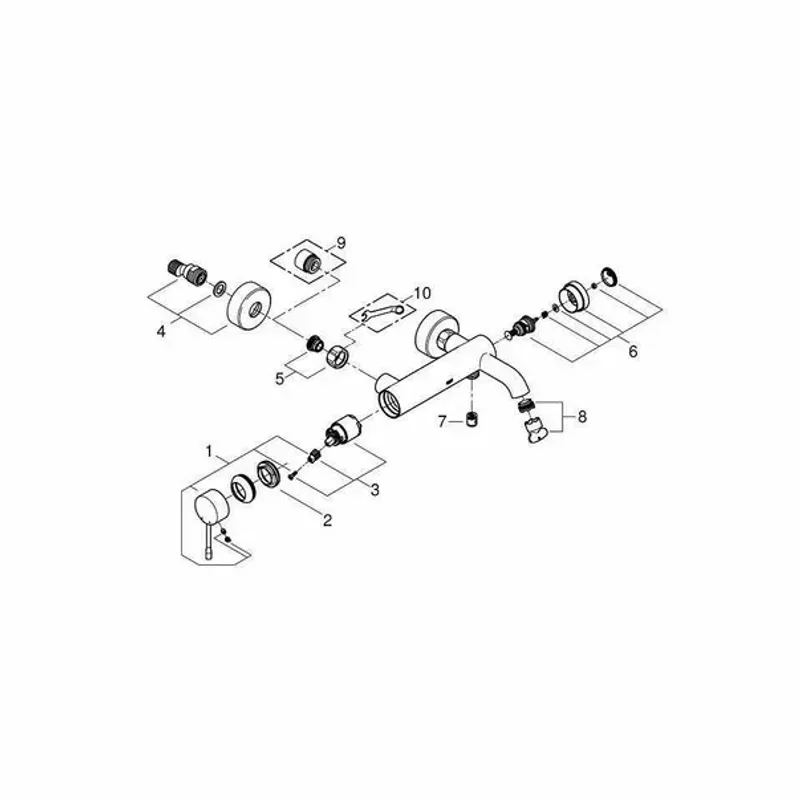 Casa si Gradina - Sanitare - Lavoar baie si accesorii - Baterii sanitare - Baterie cada - dus Grohe Essence New monocomanda crom - Infinity.ro