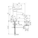 Casa si Gradina - Sanitare - Lavoar baie si accesorii - Baterii sanitare - Baterie bideu Villeroy&Boch Skyla monocomanda negru mat - Infinity.ro