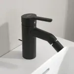 Casa si Gradina - Sanitare - Lavoar baie si accesorii - Baterii sanitare - Baterie bideu Villeroy&Boch Skyla monocomanda negru mat - Infinity.ro