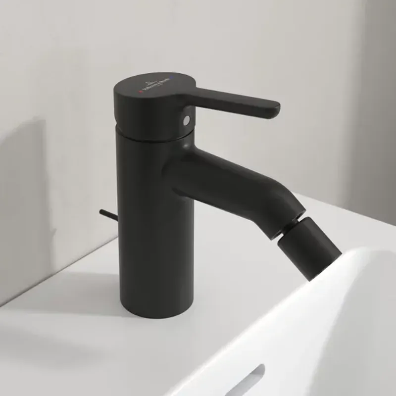 Casa si Gradina - Sanitare - Lavoar baie si accesorii - Baterii sanitare - Baterie bideu Villeroy&Boch Skyla monocomanda negru mat - Infinity.ro