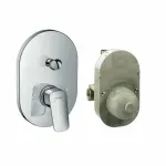 Casa si Gradina - Sanitare - Lavoar baie si accesorii - Baterii sanitare - Baterie cada - dus incastrata Hansgrohe Logis cu corp incastrat crom lucios - Infinity.ro
