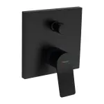 Casa si Gradina - Sanitare - Lavoar baie si accesorii - Baterii sanitare - Baterie cada - dus incastrata Hansgrohe Vivenis negru mat fara corp ingropat - Infinity.ro