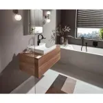 Casa si Gradina - Sanitare - Lavoar baie si accesorii - Baterii sanitare - Baterie cada - dus incastrata Hansgrohe Vivenis negru mat fara corp ingropat - Infinity.ro