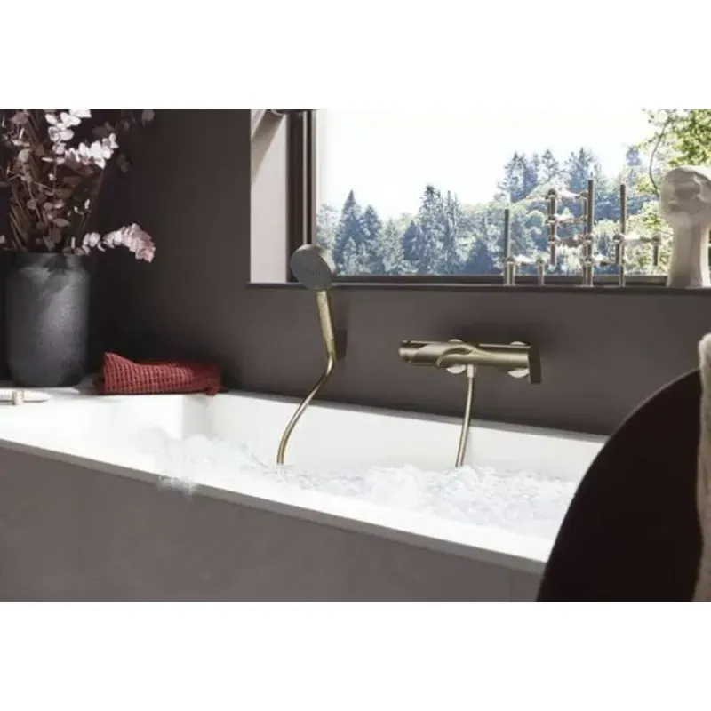 Casa si Gradina - Sanitare - Lavoar baie si accesorii - Baterii sanitare - Baterie cada Hansgrohe Vivenis, aparenta, diverter, mat, bronz, 75420140 - Infinity.ro