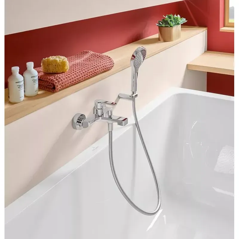 Casa si Gradina - Sanitare - Lavoar baie si accesorii - Baterii sanitare - Baterie cada Villeroy and Boch Architectura, aparenta, crom, TVT10300200061 - Infinity.ro