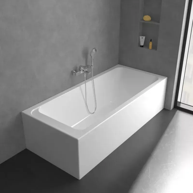 Casa si Gradina - Sanitare - Lavoar baie si accesorii - Baterii sanitare - Baterie cada Villeroy and Boch Architectura, aparenta, crom, TVT12500100061 - Infinity.ro