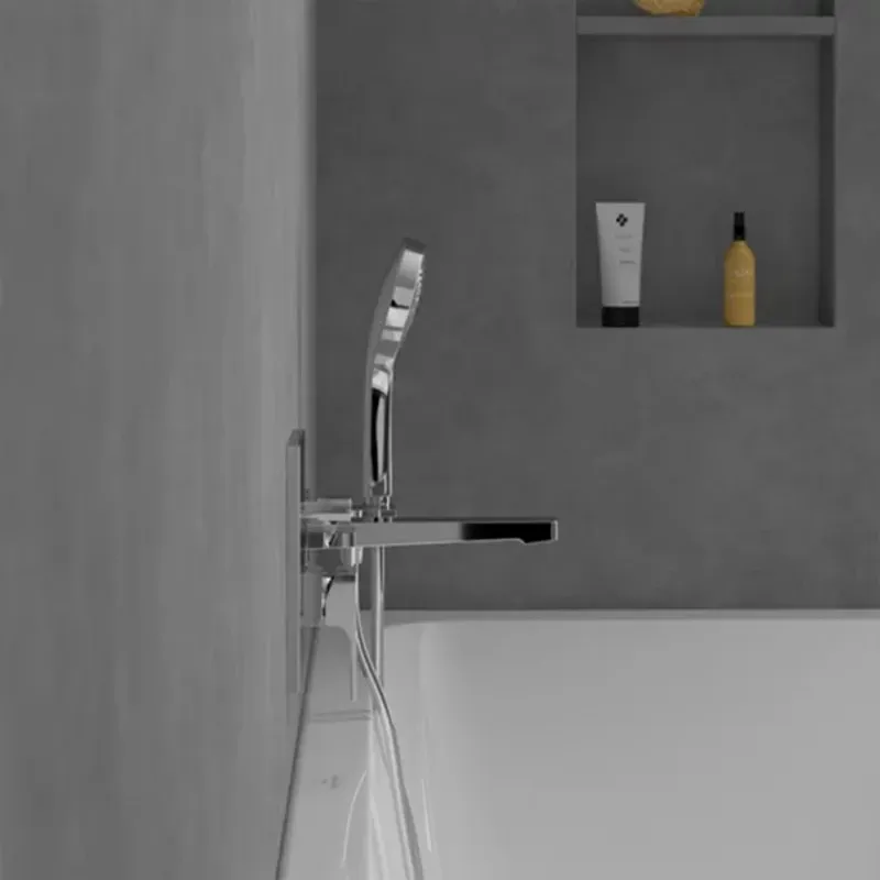 Casa si Gradina - Sanitare - Lavoar baie si accesorii - Baterii sanitare - Baterie cada-dus incastrata Villeroy&Boch Architectura Square crom lucios fara corp ingropat - Infinity.ro