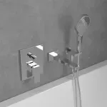 Casa si Gradina - Sanitare - Lavoar baie si accesorii - Baterii sanitare - Baterie cada-dus incastrata Villeroy&Boch Architectura Square crom lucios fara corp ingropat - Infinity.ro