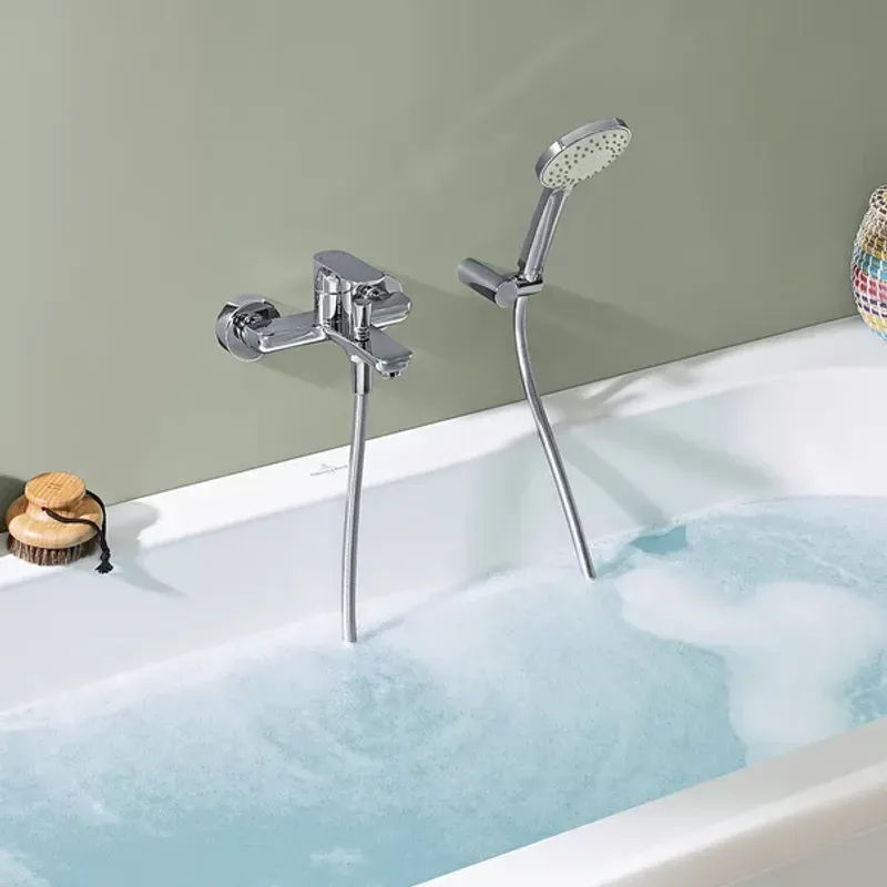 Casa si Gradina - Sanitare - Lavoar baie si accesorii - Baterii sanitare - Baterie cada-dus Villeroy&Boch O.novo monocomanda crom lucios - Infinity.ro