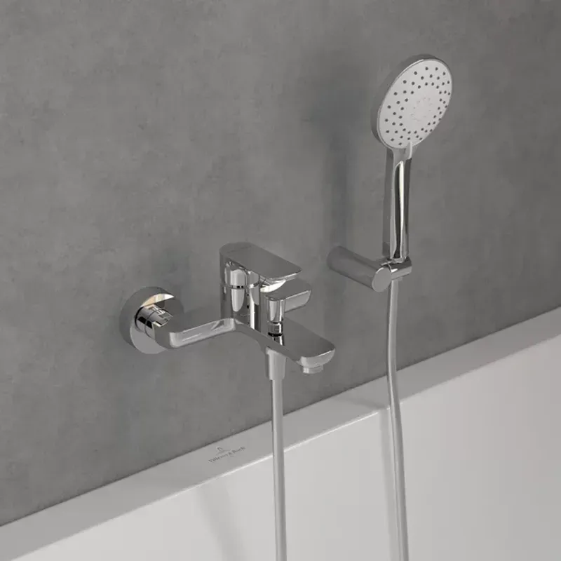 Casa si Gradina - Sanitare - Lavoar baie si accesorii - Baterii sanitare - Baterie cada-dus Villeroy&Boch O.novo monocomanda crom lucios - Infinity.ro