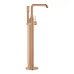 Casa si Gradina - Sanitare - Lavoar baie si accesorii - Baterii sanitare - Baterie de cada Grohe Essence 23491DA1, montare pe podea, 1/2'' , set de dus, necesita set fixare, lucios, cupru - Infinity.ro