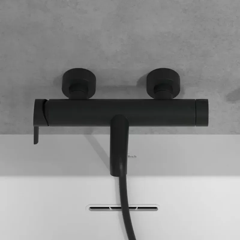 Casa si Gradina - Sanitare - Lavoar baie si accesorii - Baterii sanitare - Baterie cada-dus Villeroy&Boch Skyla monocomanda negru mat - Infinity.ro