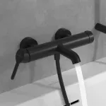 Casa si Gradina - Sanitare - Lavoar baie si accesorii - Baterii sanitare - Baterie cada-dus Villeroy&Boch Skyla monocomanda negru mat - Infinity.ro