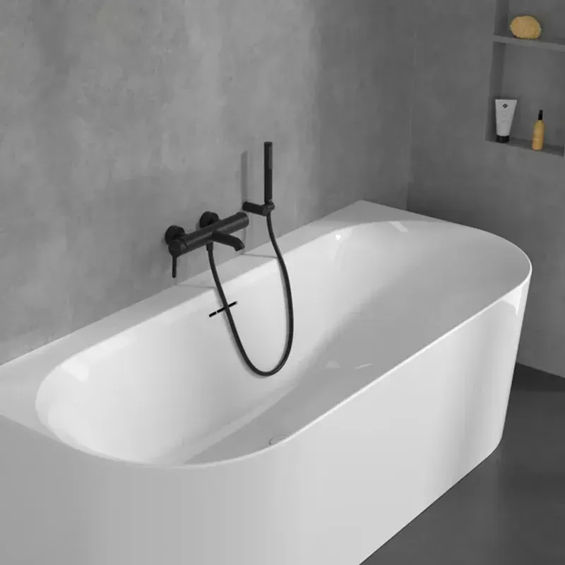 Casa si Gradina - Sanitare - Lavoar baie si accesorii - Baterii sanitare - Baterie cada-dus Villeroy&Boch Skyla monocomanda negru mat - Infinity.ro