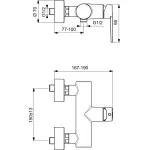Casa si Gradina - Sanitare - Lavoar baie si accesorii - Baterii sanitare - Baterie dus Ideal Standard Gio B0623AA, 1/2'', aparenta, monocomanda, cartus ceramic, limitator, crom - Infinity.ro