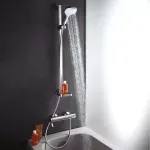 Casa si Gradina - Sanitare - Lavoar baie si accesorii - Baterii sanitare - Baterie dus Ideal Standard Melange A4269AA, 1/2'', aparenta, monocomanda, control HWTC, anti-oparire, crom - Infinity.ro