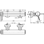 Casa si Gradina - Sanitare - Lavoar baie si accesorii - Baterii sanitare - Baterie dus Ideal Standard Melange A4269AA, 1/2'', aparenta, monocomanda, control HWTC, anti-oparire, crom - Infinity.ro