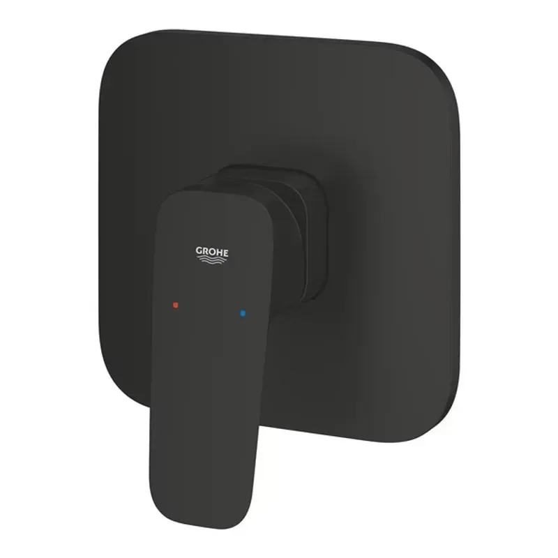 Casa si Gradina - Sanitare - Lavoar baie si accesorii - Baterii sanitare - Baterie dus incastrata Grohe Cubeo negru mat fara corp ingropat - Infinity.ro
