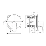 Casa si Gradina - Sanitare - Lavoar baie si accesorii - Baterii sanitare - Baterie dus incastrata Ideal Standard Cerafine O crom lucios fara corp ingropat - Infinity.ro