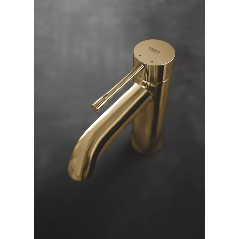 Casa si Gradina - Sanitare - Lavoar baie si accesorii - Baterii sanitare - Baterie lavoar Grohe Essence 23589GL1, 3/8'', marimea S, ventil cu tija, lucios, auriu - Infinity.ro