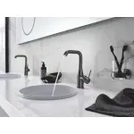 Casa si Gradina - Sanitare - Lavoar baie si accesorii - Baterii sanitare - Baterie lavoar Grohe Essence 24174AL1, 3/8'', marimea L, ventil, mat, grafit - Infinity.ro