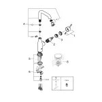 Casa si Gradina - Sanitare - Lavoar baie si accesorii - Baterii sanitare - Baterie lavoar Grohe Essence 24177KF1, 3/8'', marimea L, monocomanda, pivotanta, fara ventil, mat, negru - Infinity.ro