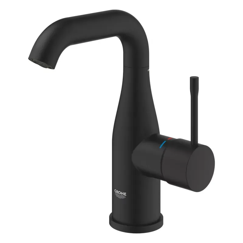 Casa si Gradina - Sanitare - Lavoar baie si accesorii - Baterii sanitare - Baterie lavoar Grohe Essence, 3/8'', M, 193 mm, pivotanta, mat, negru, 24176KF1 - Infinity.ro