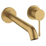 Casa si Gradina - Sanitare - Lavoar baie si accesorii - Baterii sanitare - Baterie lavoar Grohe Essence, pe perete, 230 mm, necesita valva, mat, auriu, 19967GN1 - Infinity.ro