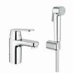 Casa si Gradina - Sanitare - Lavoar baie si accesorii - Baterii sanitare - Baterie lavoar Grohe Eurosmart Cosmopolitan S cu dus igienic crom lucios - Infinity.ro