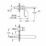 Casa si Gradina - Sanitare - Lavoar baie si accesorii - Baterii sanitare - Baterie lavoar Grohe Plus incastrata - Infinity.ro