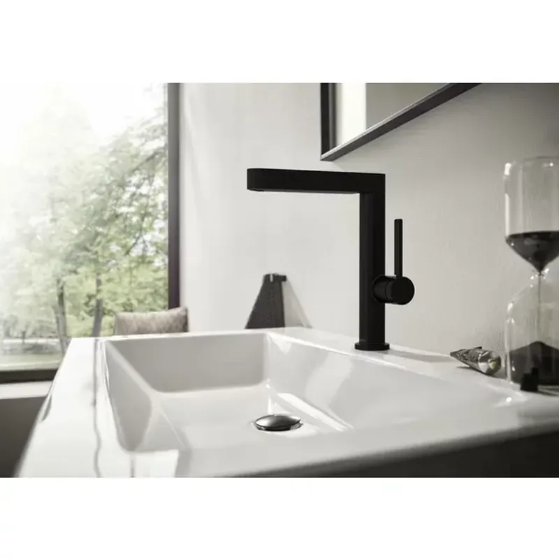 Casa si Gradina - Sanitare - Lavoar baie si accesorii - Baterii sanitare - Baterie lavoar Hansgrohe Finoris 230 cu pipa pivotanta si ventil Push-Open crom - Infinity.ro