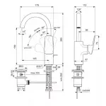 Casa si Gradina - Sanitare - Lavoar baie si accesorii - Baterii sanitare - Baterie lavoar Ideal Standard CeraPlan, L, 280 mm, ventil, mat, negru, BD235XG - Infinity.ro