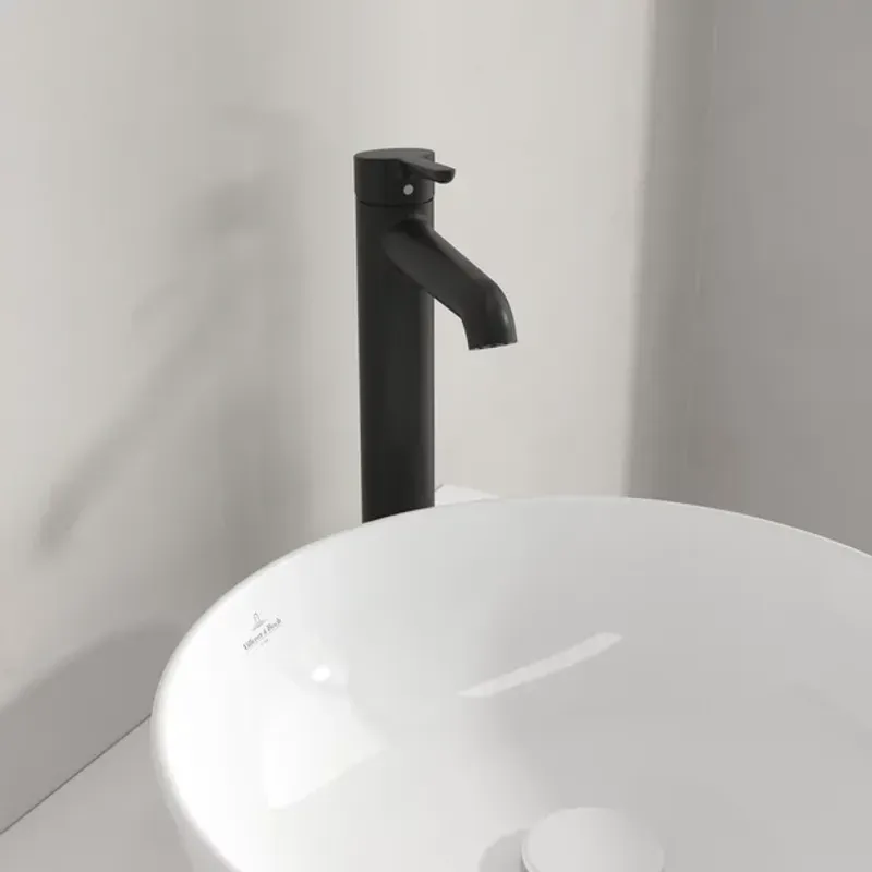 Casa si Gradina - Sanitare - Lavoar baie si accesorii - Baterii sanitare - Baterie lavoar inalta Villeroy&Boch Skyla monocomanda negru mat - Infinity.ro