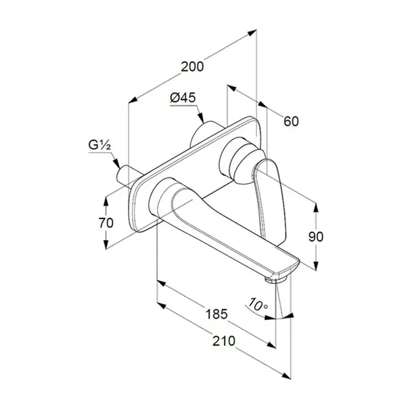 Casa si Gradina - Sanitare - Lavoar baie si accesorii - Baterii sanitare - Baterie lavoar incastrata Kludi Balance crom lucios - Infinity.ro