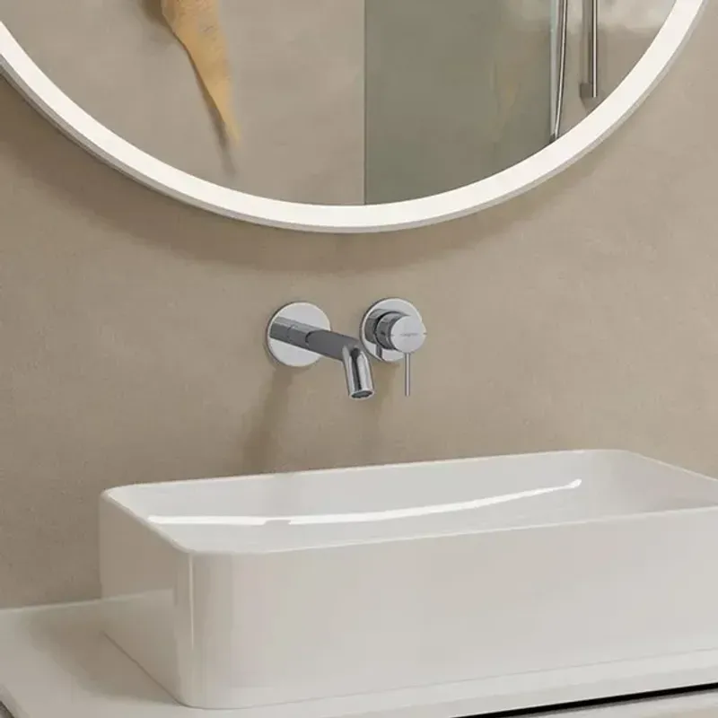 Casa si Gradina - Sanitare - Lavoar baie si accesorii - Baterii sanitare - Baterie lavoar incastrata Hansgrohe Tecturis S crom lucios fara corp incastrat - Infinity.ro