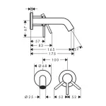 Casa si Gradina - Sanitare - Lavoar baie si accesorii - Baterii sanitare - Baterie lavoar incastrata Hansgrohe Tecturis S crom lucios fara corp incastrat - Infinity.ro
