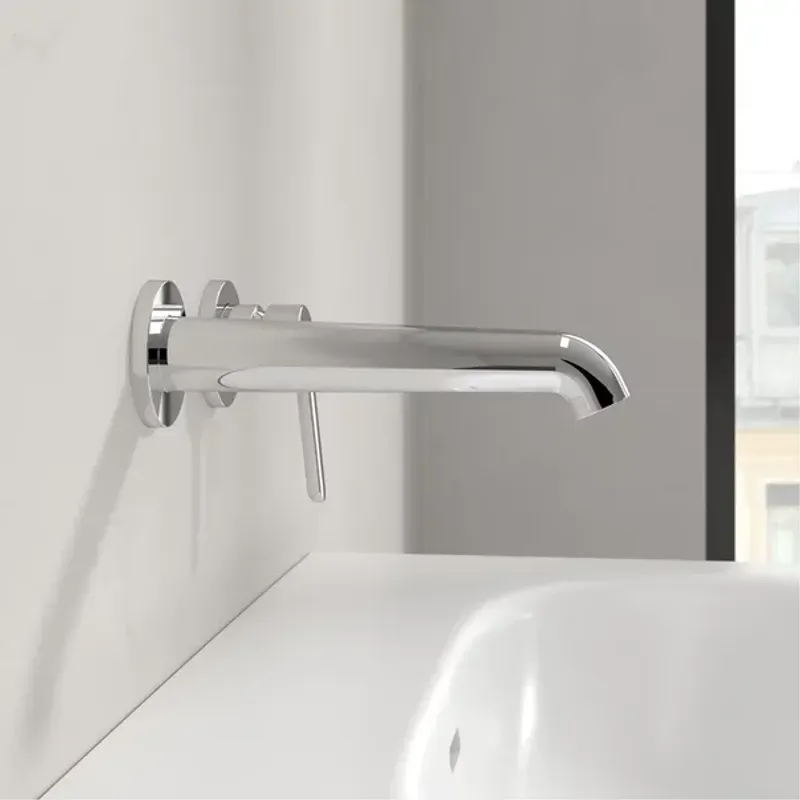Casa si Gradina - Sanitare - Lavoar baie si accesorii - Baterii sanitare - Baterie lavoar incastrata Villeroy&Boch Skyla crom lucios pipa 20 cm fara corp ingropat - Infinity.ro