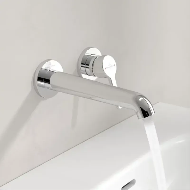Casa si Gradina - Sanitare - Lavoar baie si accesorii - Baterii sanitare - Baterie lavoar incastrata Villeroy&Boch Skyla crom lucios pipa 20 cm fara corp ingropat - Infinity.ro
