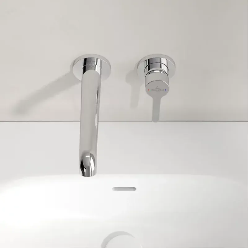 Casa si Gradina - Sanitare - Lavoar baie si accesorii - Baterii sanitare - Baterie lavoar incastrata Villeroy&Boch Skyla crom lucios pipa 20 cm fara corp ingropat - Infinity.ro