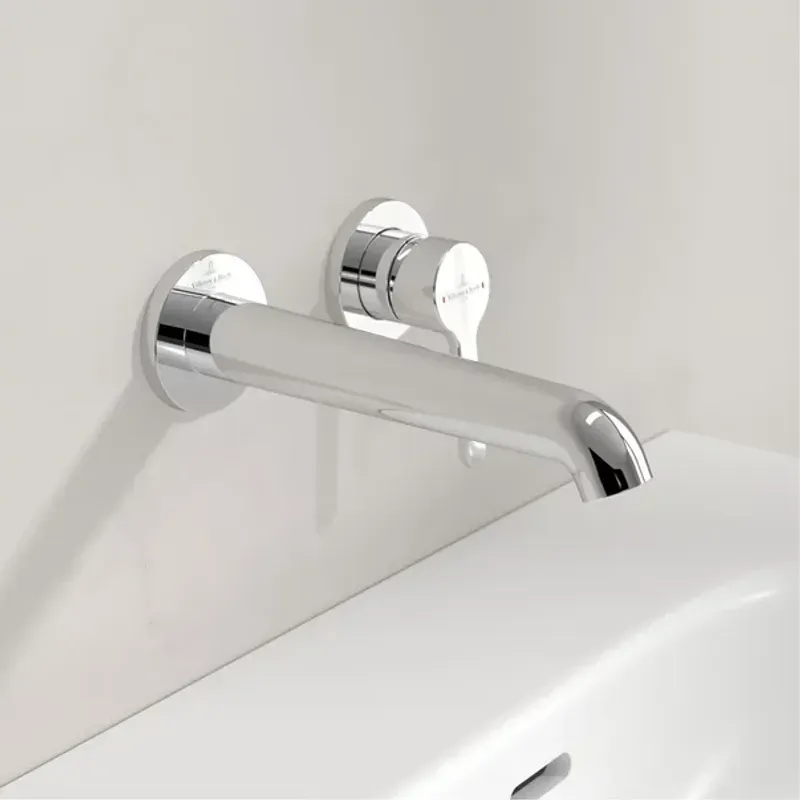 Casa si Gradina - Sanitare - Lavoar baie si accesorii - Baterii sanitare - Baterie lavoar incastrata Villeroy&Boch Skyla crom lucios pipa 20 cm fara corp ingropat - Infinity.ro
