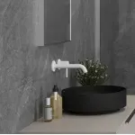 Casa si Gradina - Sanitare - Lavoar baie si accesorii - Baterii sanitare - Baterie lavoar Kludi Bozz, pe perete, 230 mm, necesita valva, mat, alb, 382455376 - Infinity.ro