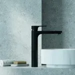 Casa si Gradina - Sanitare - Lavoar baie si accesorii - Baterii sanitare - Baterie lavoar Kludi Zenta SL, XL, 300 mm, mat, negru, 482563965 - Infinity.ro