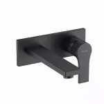 Casa si Gradina - Sanitare - Lavoar baie si accesorii - Baterii sanitare - Baterie lavoar Kludi Zenta Sl, pe perete, 205 mm, necesita valva, mat, negru, 482473965 - Infinity.ro