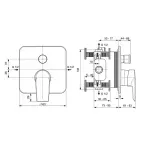 Casa si Gradina - Sanitare - Lavoar baie si accesorii - Baterii sanitare - Unitate comanda Ideal Standard Edge, 2 iesiri, necesita valva, crom, A7124AA - Infinity.ro